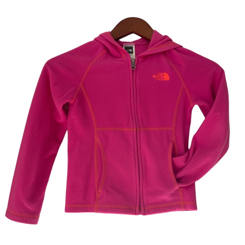 Girls North Face zip-up hoodie